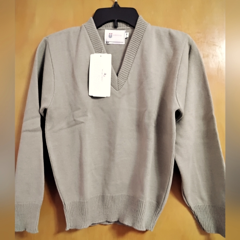 Youth V-Neck Sweater - Khacki M